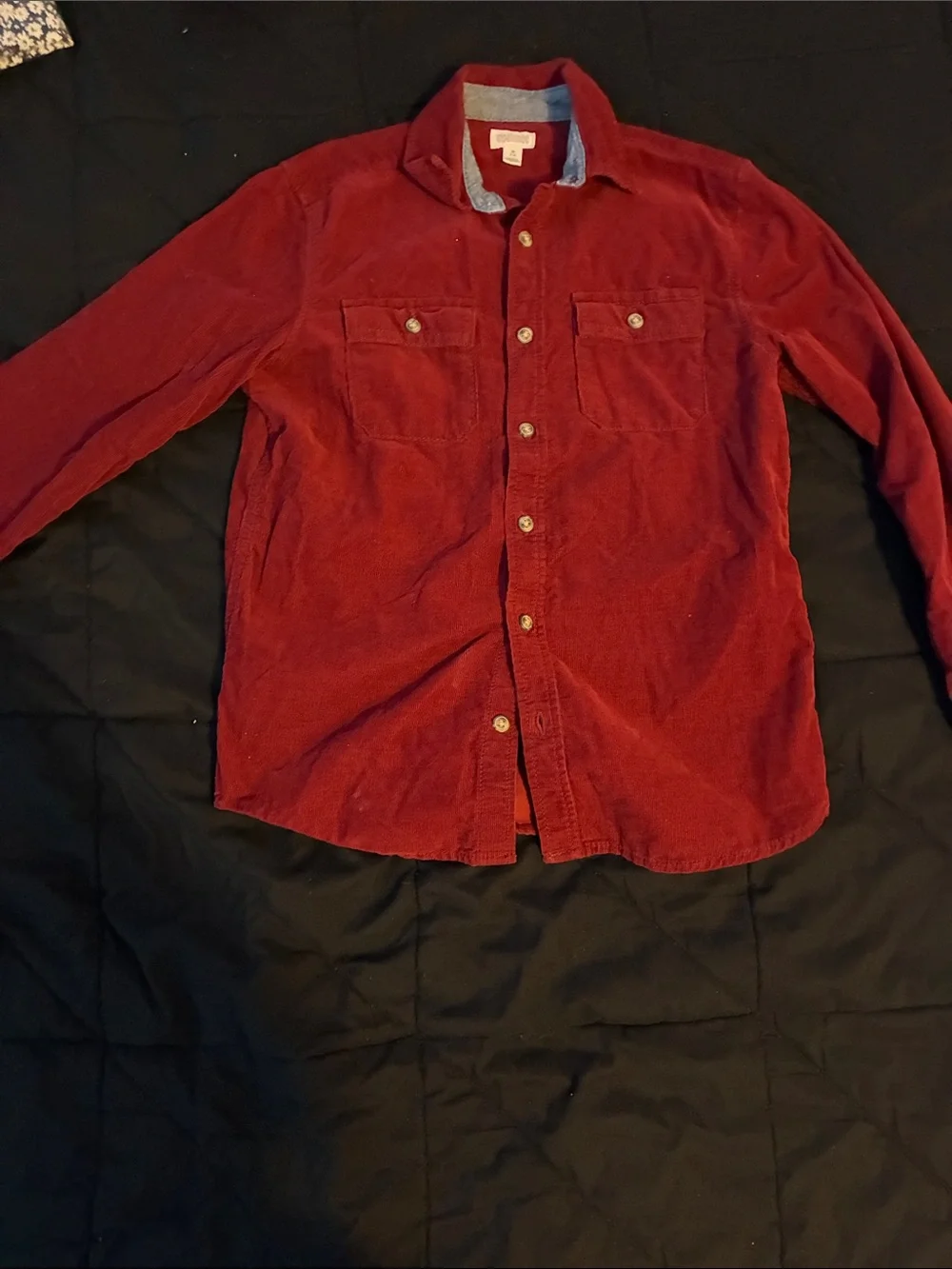 Gymboree Corduroy Button-Up Shirt in Deep Red